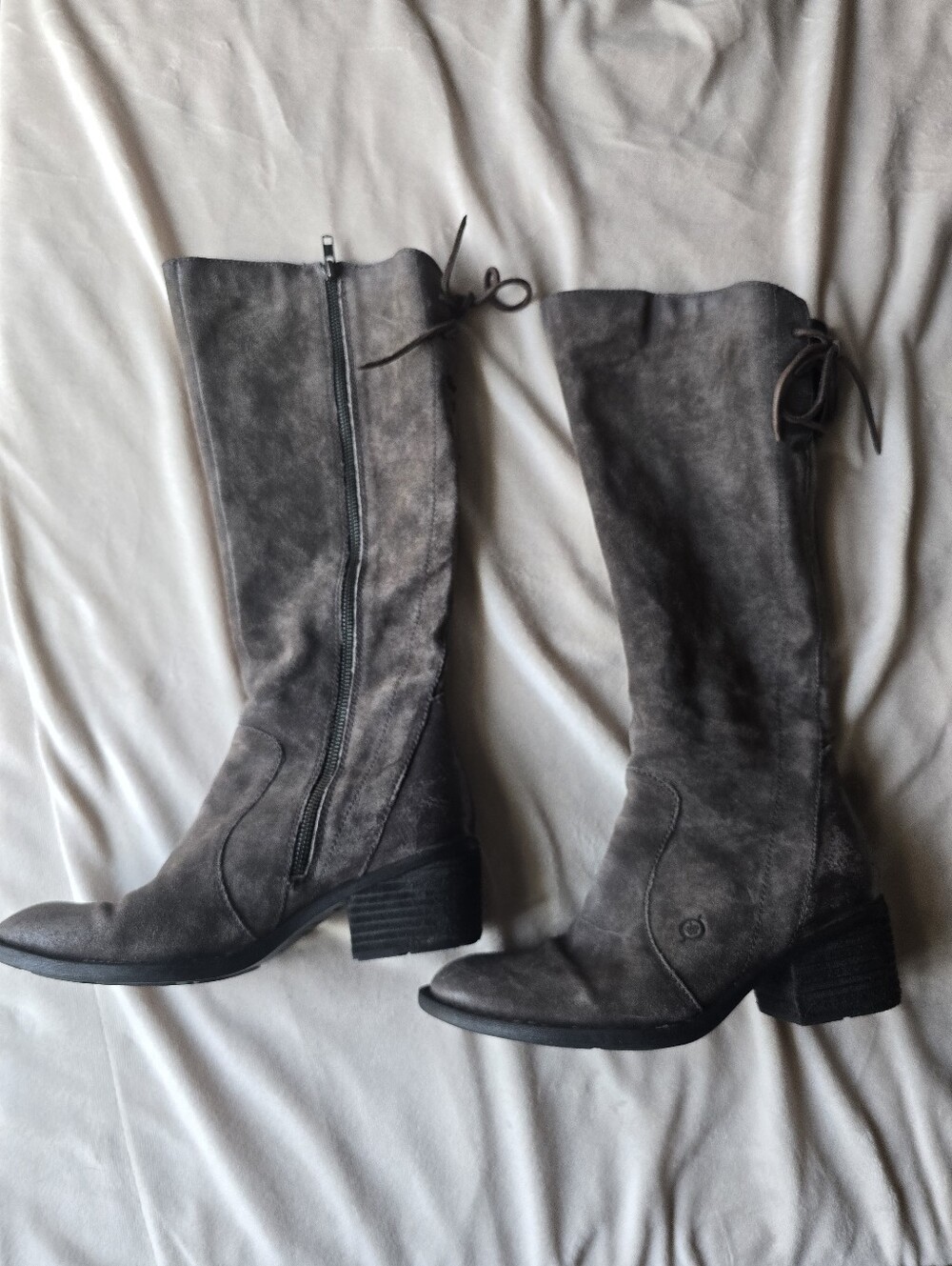 Born Gray Riding Boots